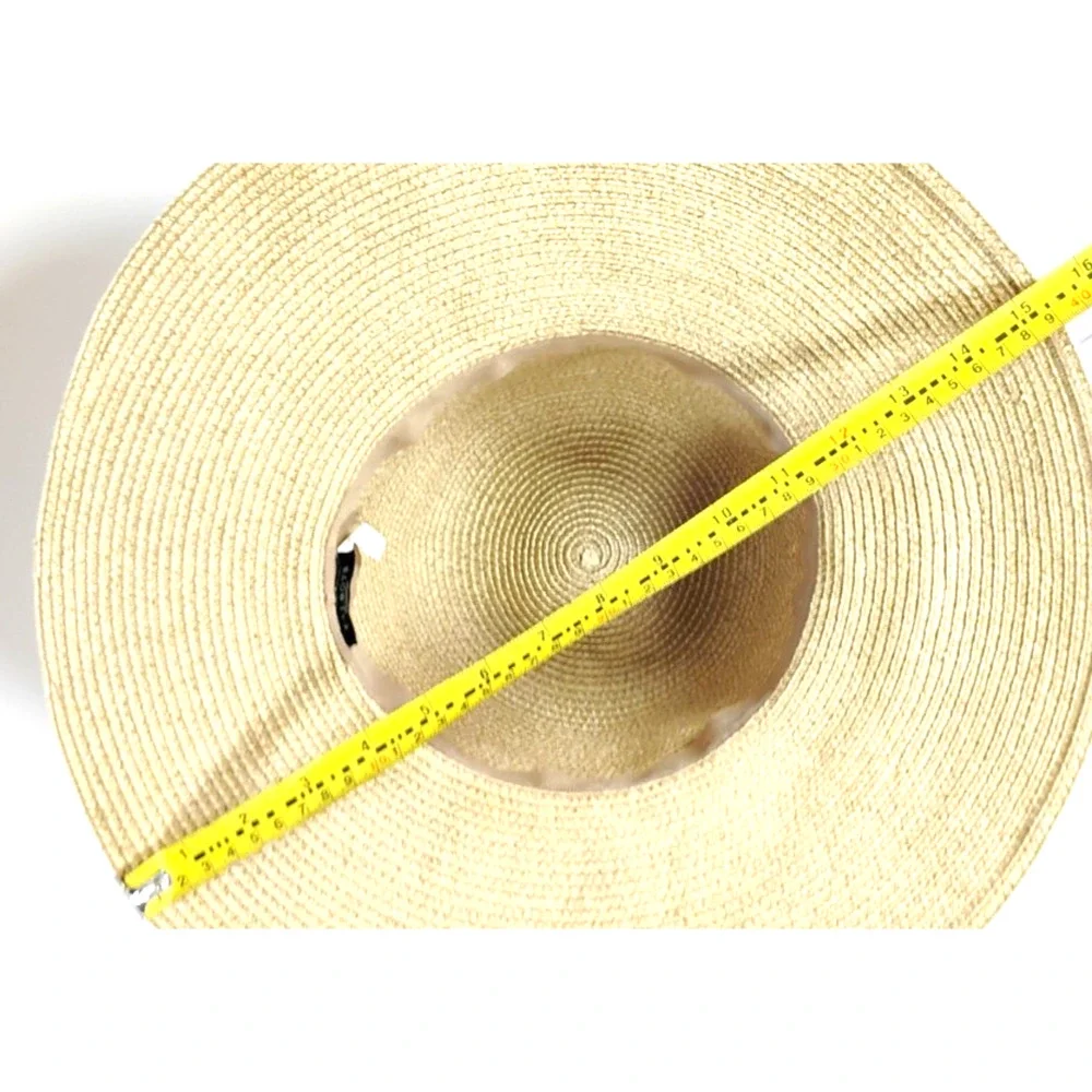 Talbots Wide Brim Straw Hat Womens 22